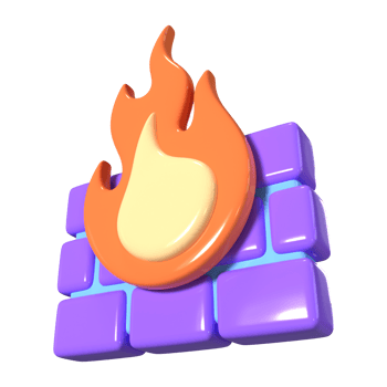 Firewall 3D Illustration Icon png