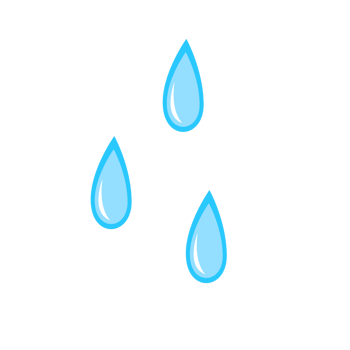 Drop Water or Rain Icon, Weather Illustration png