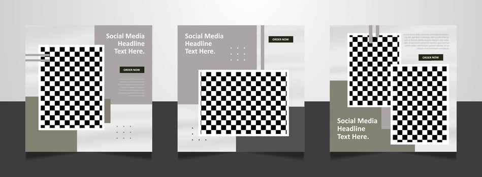 Minimalist furniture social media feed post banner template vector