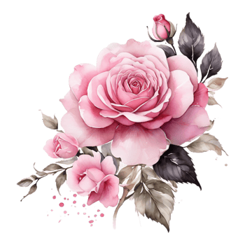 AI generated One Rose flower design png