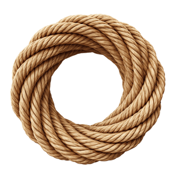 AI generated Coil of old rope png