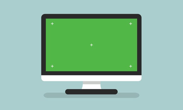 Vector illustration of green screen background VFX motion tracking markers Art design green screen