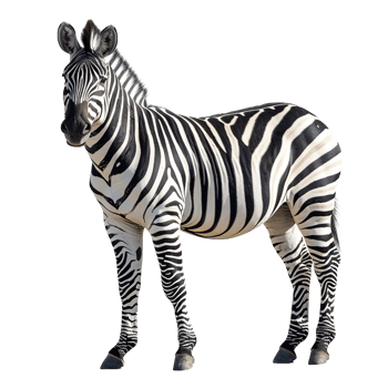 AI generated Zebra isolated on transparent background png