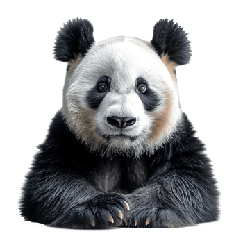 AI generated Giant panda isolated on transparent background png