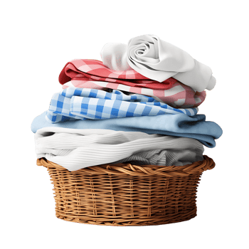 AI generated Isolated Basket of Clean Towels for Fresh Linen Graphics png