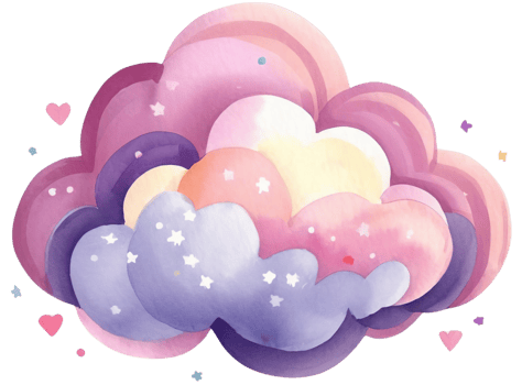 AI generated a pastel cloud png