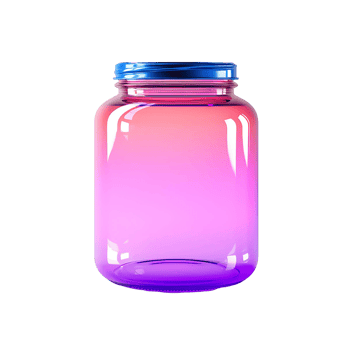 AI generated Transparent Glass Jar Detail, Highlighting the Simple and Elegant Design png