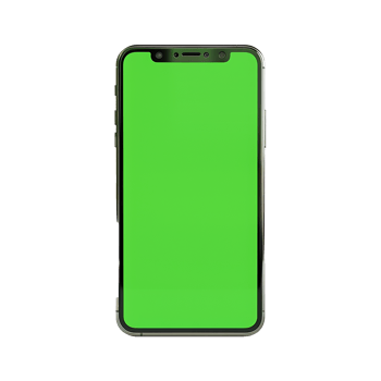 AI generated Phone with green screen isolated on transparent background png