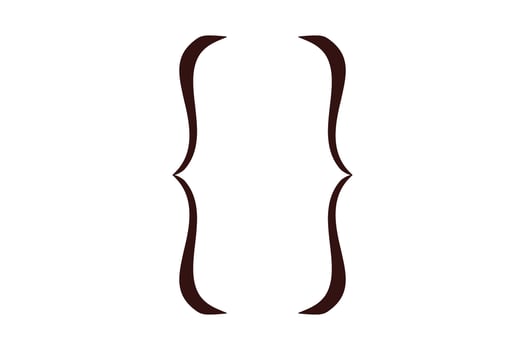 Bracket parenthesis vector. Linear shape icon for text. Typographic symbols of mathematics. Flat illustrations vector