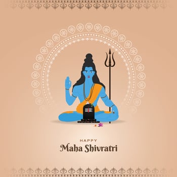 Maha Shivratri poster, vector. Illustration. Of Lord. Shiva, For Happy  Hindu, Religion, festival, creative, background, Indian God vector