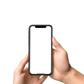 AI generated Hand Holding Phone  Mockup With Blank Screen png