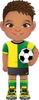 Soccer player boy international uniform png