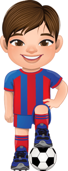 Soccer player boy international uniform png