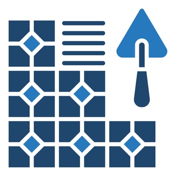 Tile icon line vector illustration