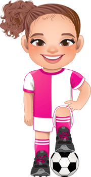 Soccer player girl international uniform png