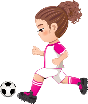 Soccer player girl international uniform png