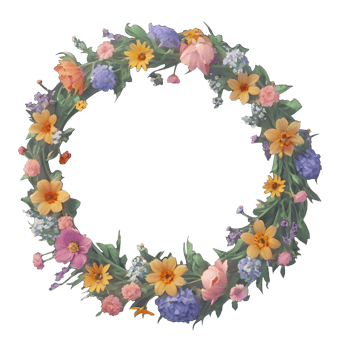 AI generated Summer flowers illustration png