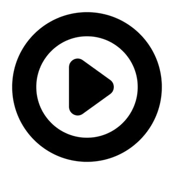 A solid design, icon of play button vector