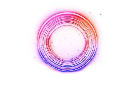 AI generated Neon swirl. Curve blue line light effect. Abstract ring background with glowing swirling background. Energy flow tunnel. Blue portal, platform. Magic circle. Luminous spiral. round frame png