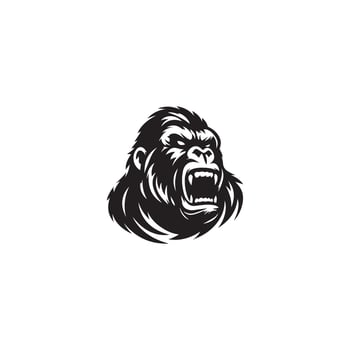 Logo Gorilla Angry vector
