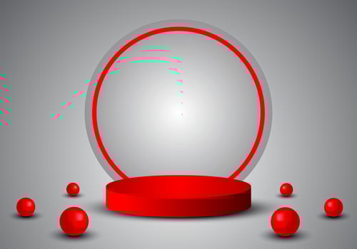3D cylindrical pedestal podium with circle background. Minimal scene for product stage exhibition, promotional display. vector