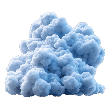 AI generated cloud isolated on transparent background ,generative ai png