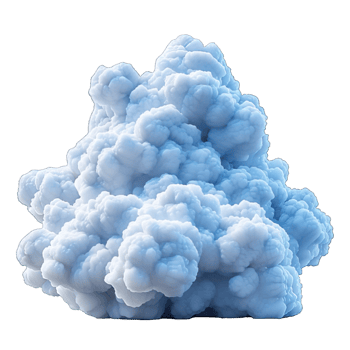 AI generated cloud isolated on transparent background ,generative ai png