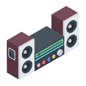 Electric Devices Isometric Icon vector