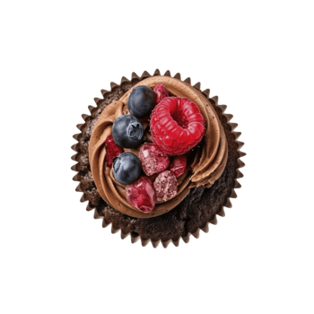 Decadent Berry-Topped Tart With Floral Garnish, an Artful Dessert Creation png