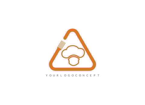 Modern safe vector logo of food. Vector illustration.