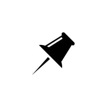 Push pin icon vector design template