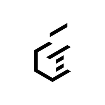 a black and white logo for a company like a letter d vector
