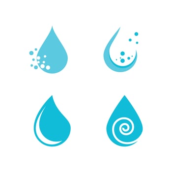 Water drop illustration logo vector design