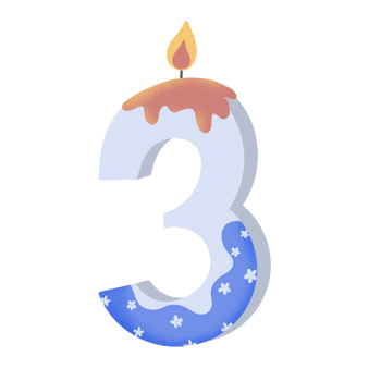 Birthday anniversary number 2 candle cake png
