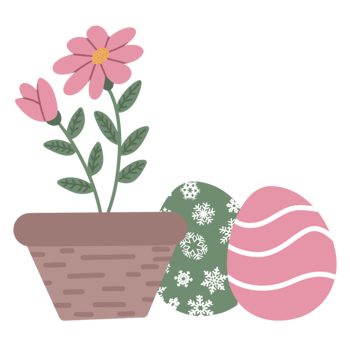Easter day decoration png