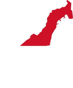 Monaco flag on map png