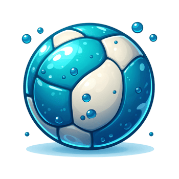 AI generated water polo ball png