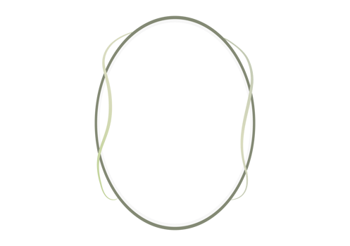 ornament of oval frame banner on background png
