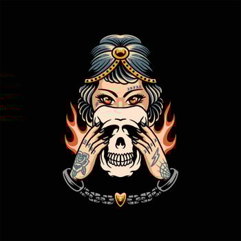 beauty inside tattoo vector design