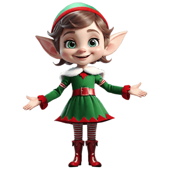 AI generated Funny elf illustration png