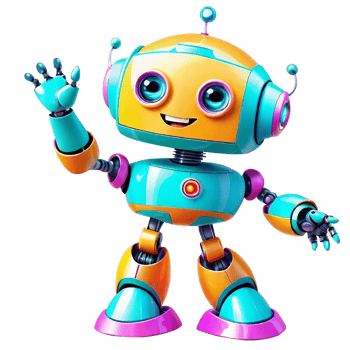 AI generated Funny robot illustration png