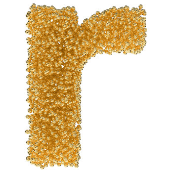 Ball Font r Small Gold 3D png
