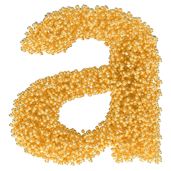 Ball Font a Small Gold 3D png