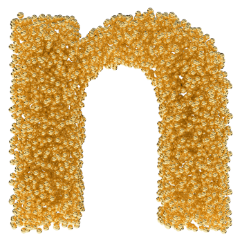 Ball Font n Small Gold 3D png
