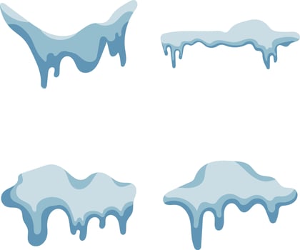 Snowcap Border Illustration. With Abstract Decoration vector