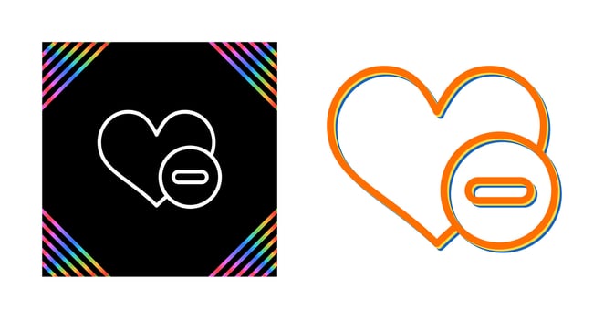 Negative Love Vector Icon