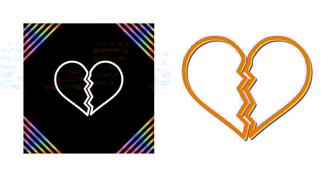 Broken Heart Vector Icon