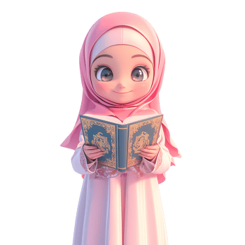 AI generated Cute Islamic Woman Cartoon Character, 3d Render png