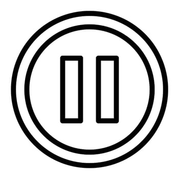 Pause Line Icon Design vector