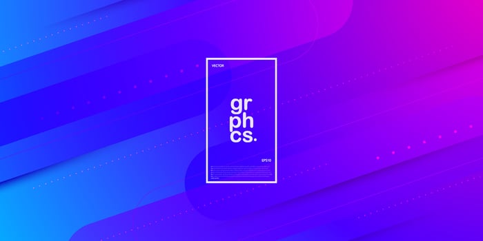 Dynamic abstract purple and blue gradient illustration geometric background with simple circle pattern. cool and bright design.Eps10 vector